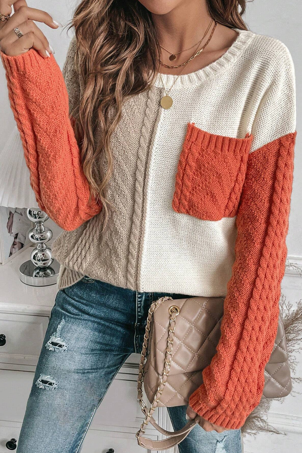 Color Block Sweater (S-XL)