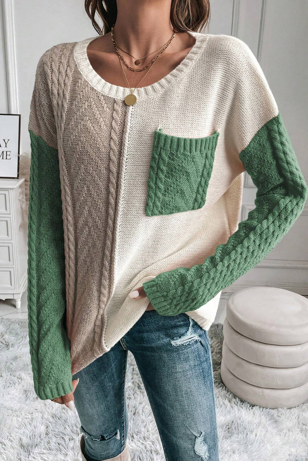 Color Block Sweater (S-XL)