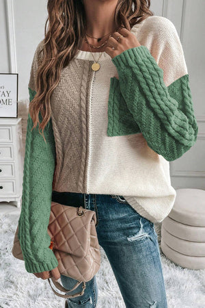 Color Block Sweater (S-XL)