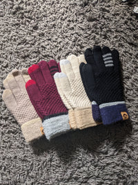 Knit Cuffed TouchScreen Gloves