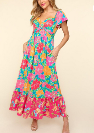 Sweetheart Floral Pocket Maxi (S-3X)