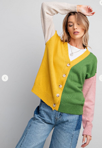 Color Block Cardi (S-M-L)