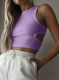 Cutout Round Neck Tank (XS-L)