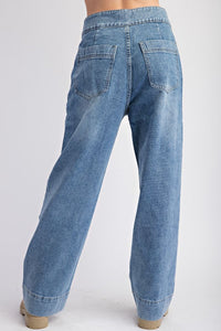 Wide Leg Washed Denim (S-M-L)