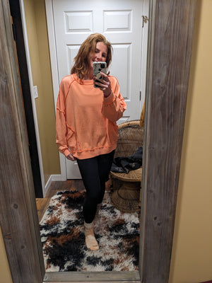 Clementine Mineral Washed Pullover (S-M-L)